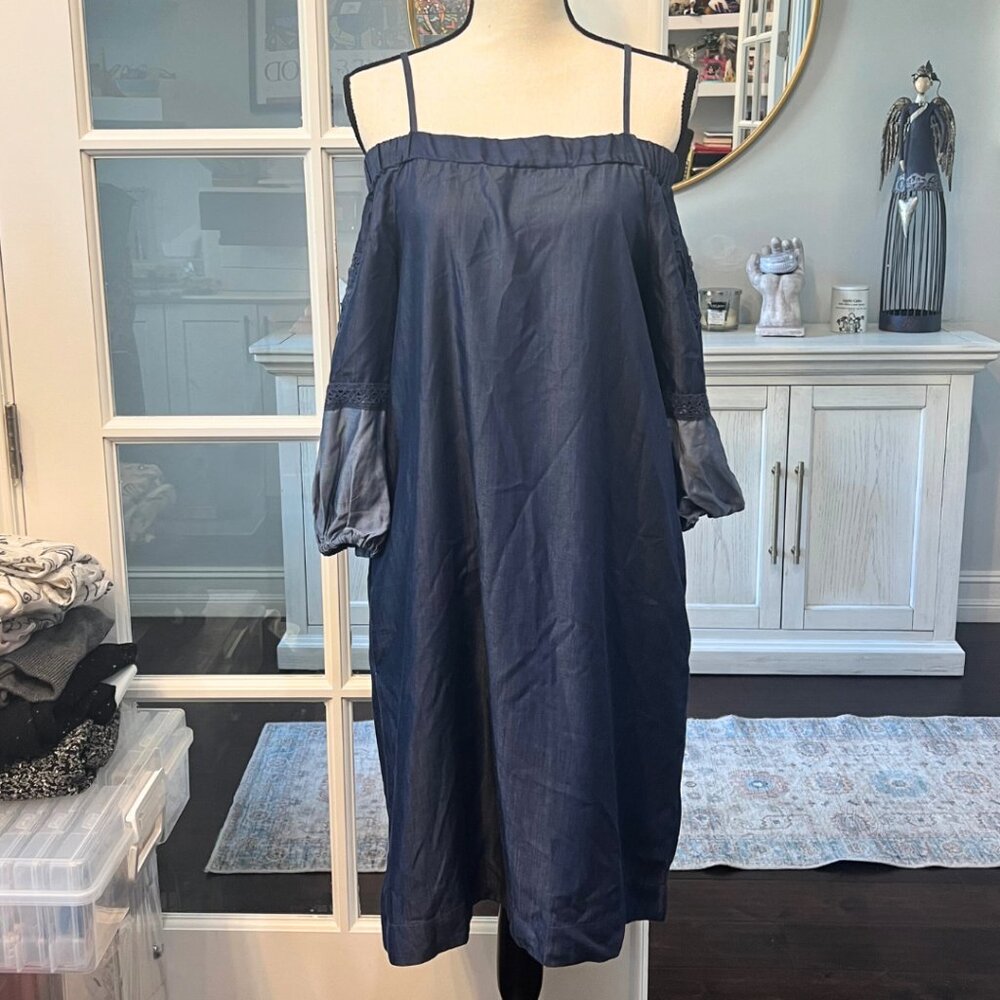 Nanette Lapore Denim Blue Dress Soft and Roomy Size 6